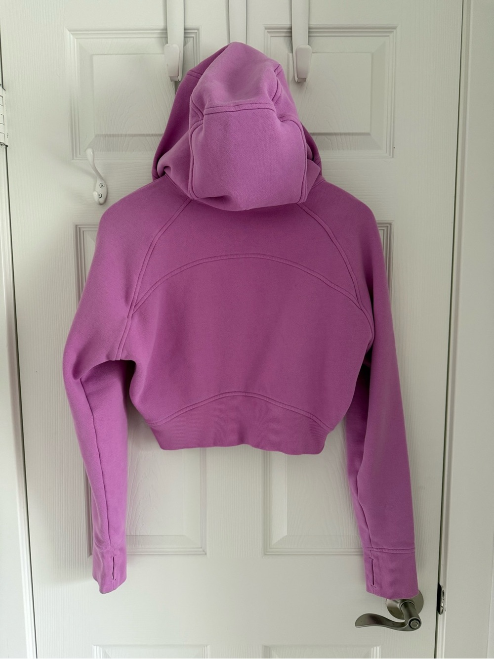Lululemon Cropped Full-zip Scuba Hoodie in Dahlia Mauve - Picture 10 of 13